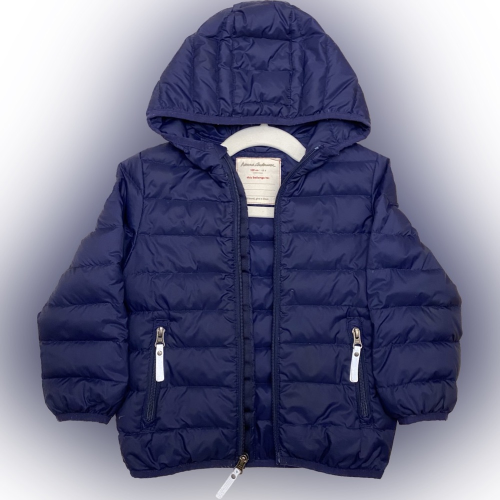Boys Hanna Andersson Navy Puffer Jacket Size 4T